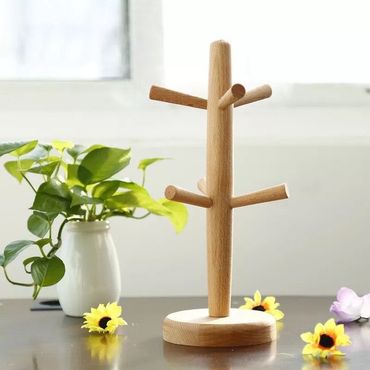 حامل الاكواب خشبي